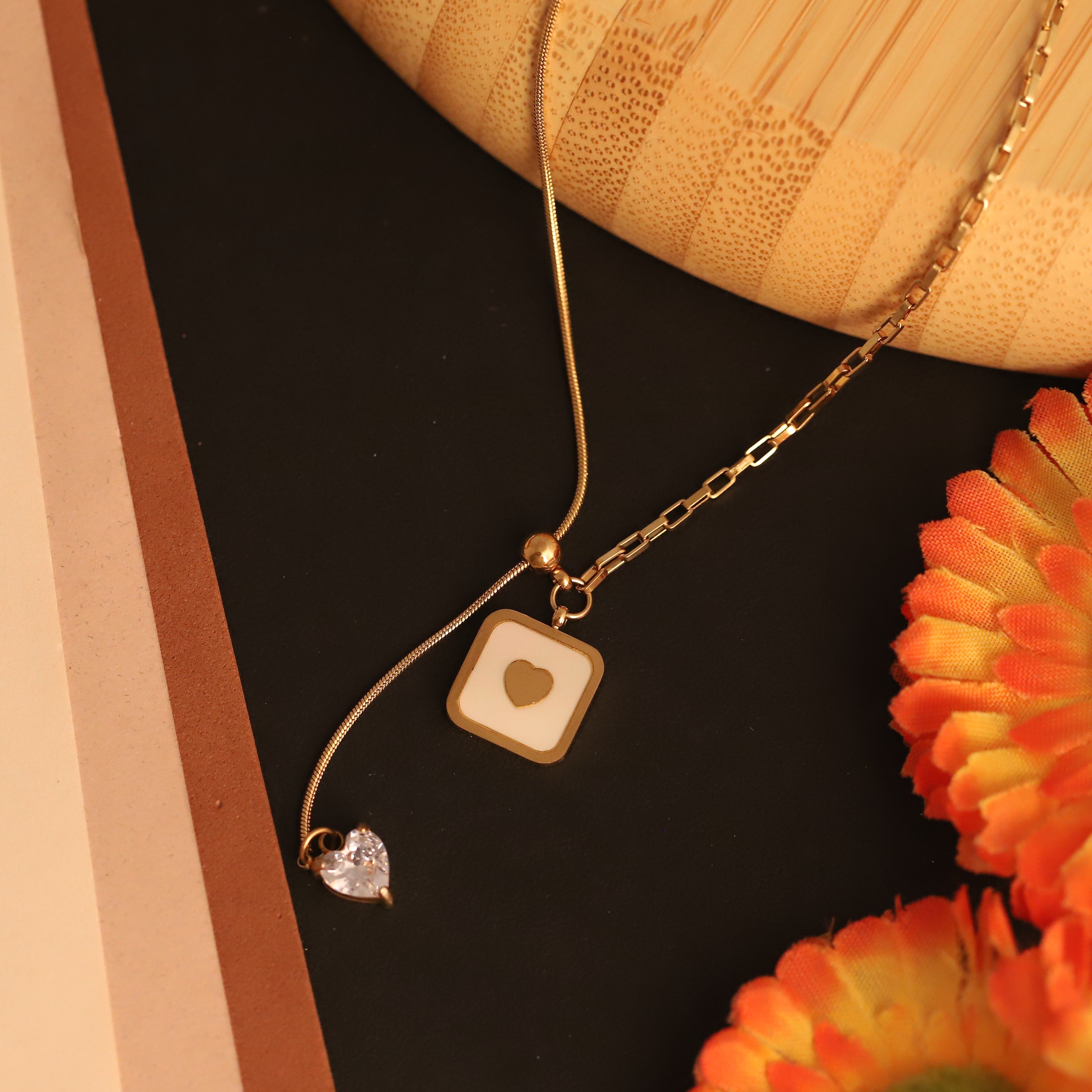 Heart Charm Gold Plated – Single Layer, Anti-Tarnish, Waterproof, Minimalist Style (GOLD)