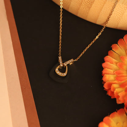 Black Charm Chain Gold Plated – Single Layer, Anti-Tarnish, Waterproof, Minimalist Style (GOLD)