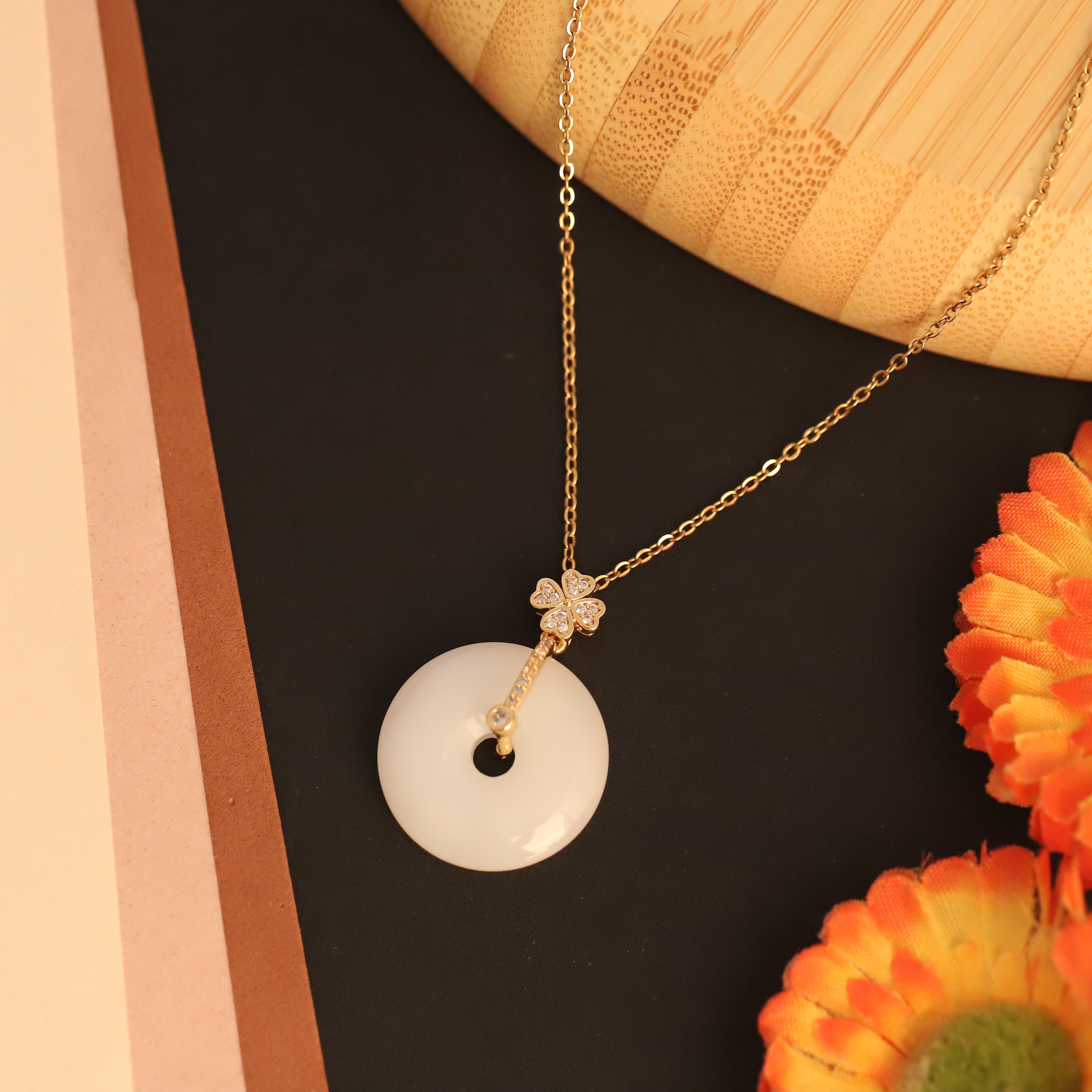 Charm White Chain Gold Plated – Single Layer, Anti-Tarnish, Waterproof, Minimalist Style (GOLD)