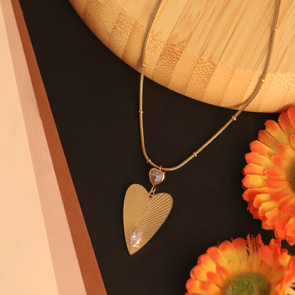Heart Charm Gold Plated – Single Layer, Anti-Tarnish, Waterproof, Minimalist Style (GOLD)
