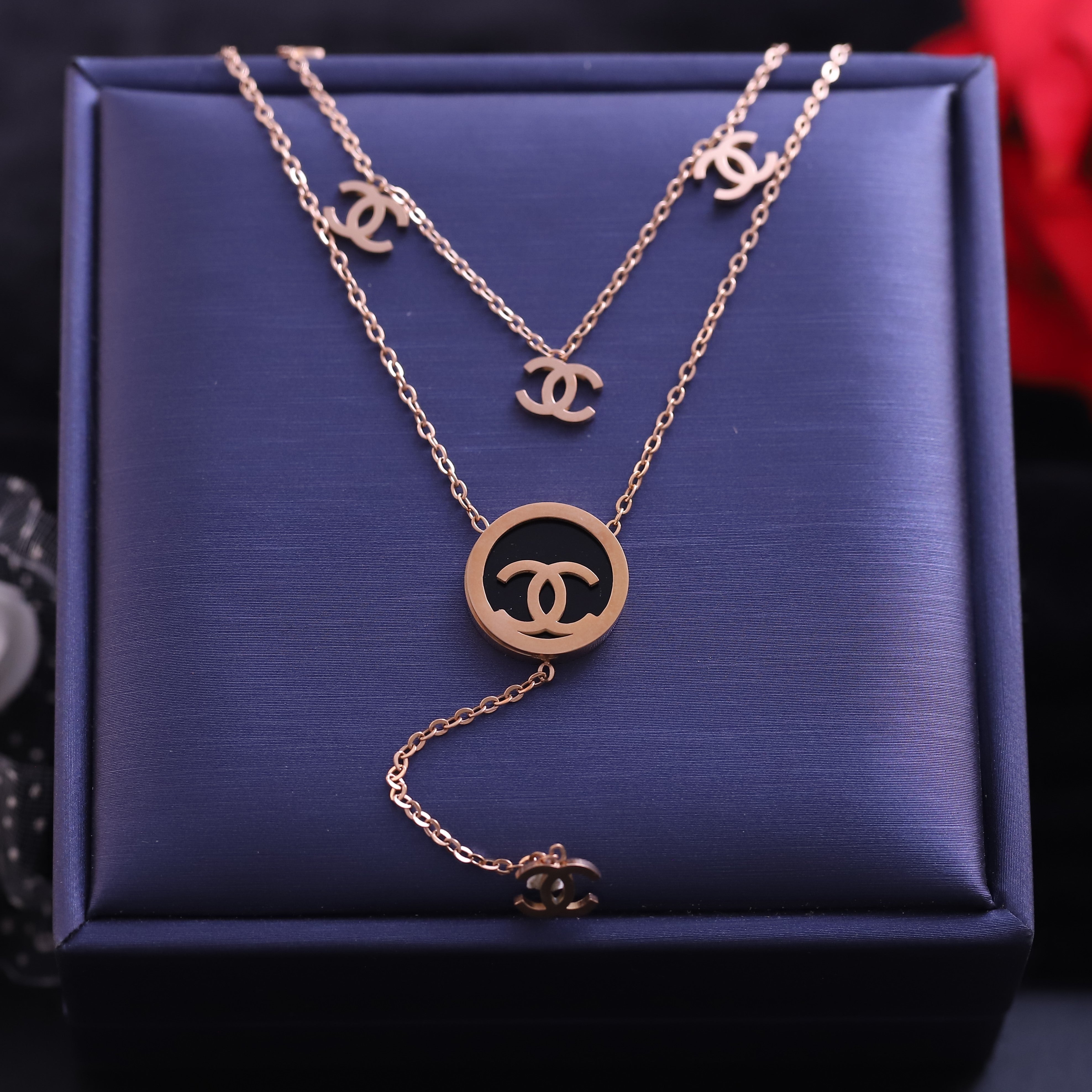 Trendy Charm Chain Gold Plated – Double Layer, Anti-Tarnish, Waterproof, Minimalist Style (GOLD)