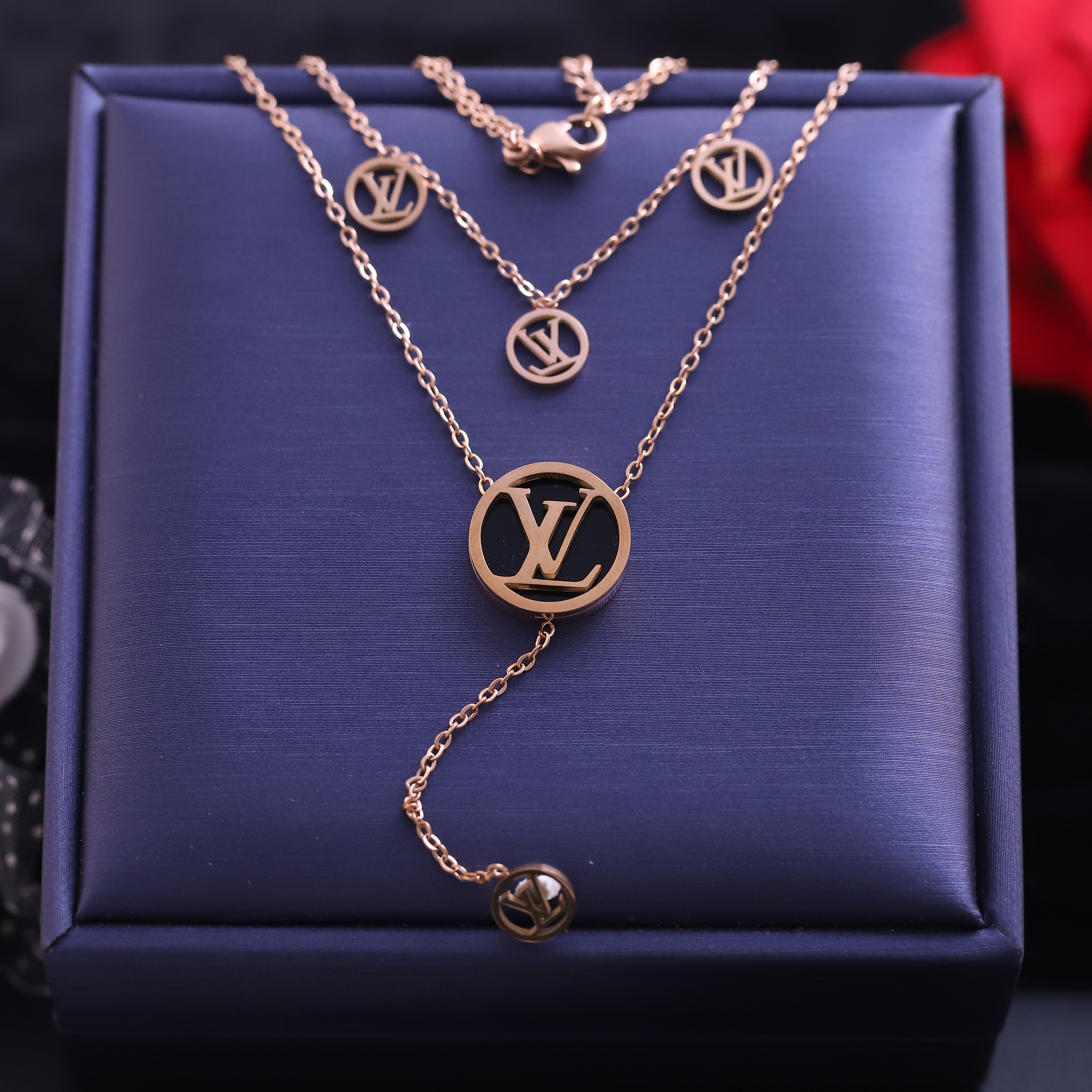 Trendy Charm Chain Gold Plated – Double Layer, Anti-Tarnish, Waterproof, Minimalist Style (GOLD)