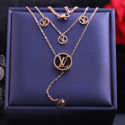 Trendy Charm Chain Gold Plated – Double Layer, Anti-Tarnish, Waterproof, Minimalist Style (GOLD)