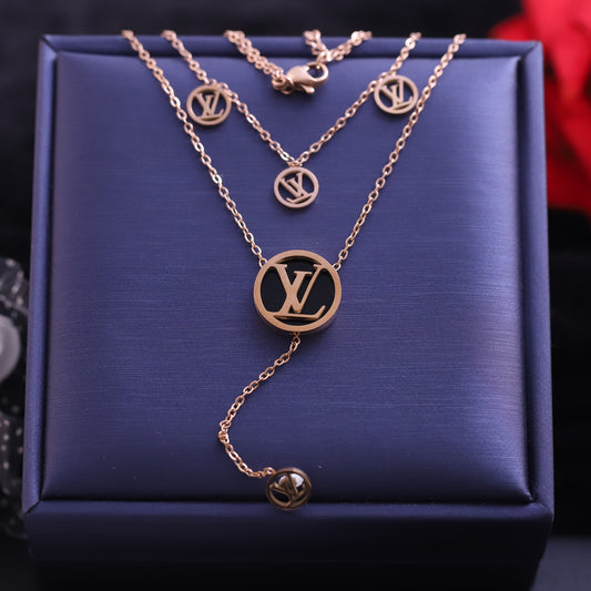 Trendy Charm Chain Gold Plated – Double Layer, Anti-Tarnish, Waterproof, Minimalist Style (GOLD)