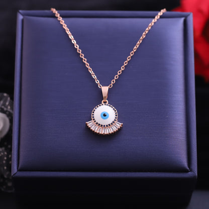 Evil Eye Charm Gold Plated – Single Layer, Anti-Tarnish, Waterproof, Minimalist Style (GOLD)