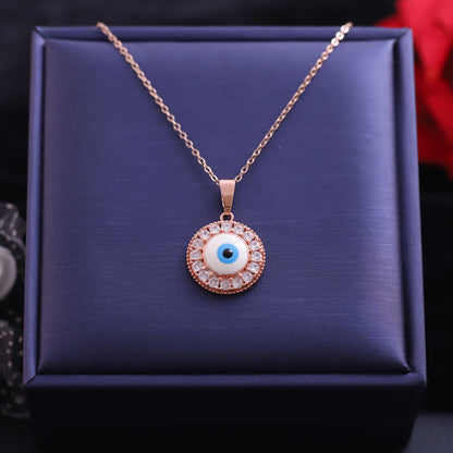 Evil Eye Charm Gold Plated – Single Layer, Anti-Tarnish, Waterproof, Minimalist Style (GOLD)