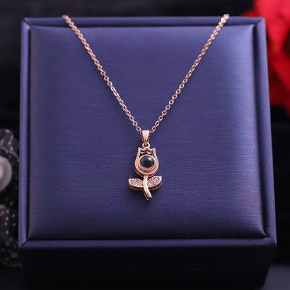 Flower Charm Gold Plated – Single Layer, Anti-Tarnish, Waterproof, Minimalist Style (GOLD)