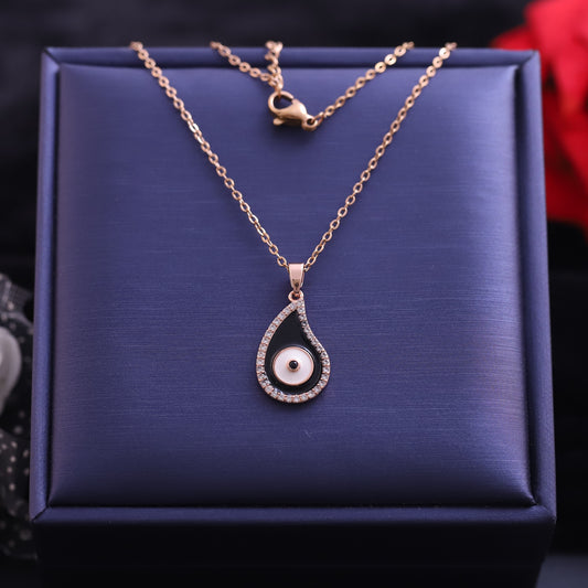 Evil Eye Charm Gold Plated – Single Layer, Anti-Tarnish, Waterproof, Minimalist Style (GOLD)