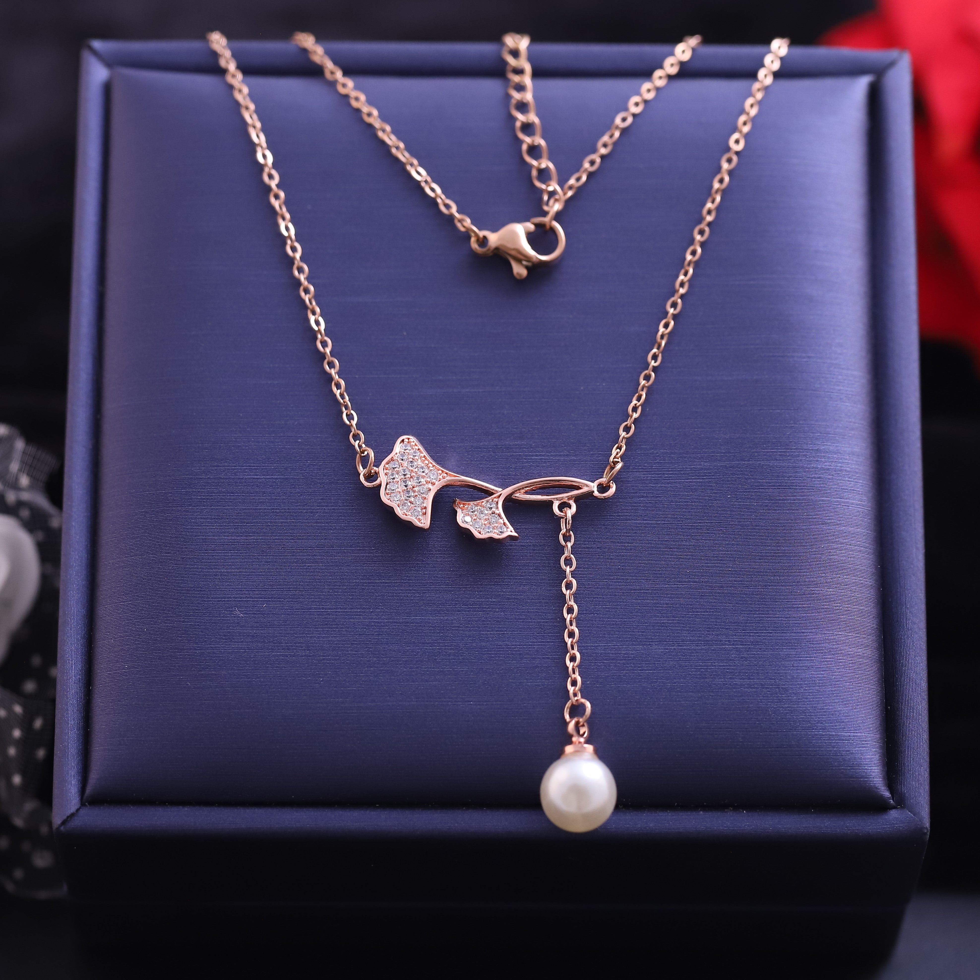 Flower Pearl Charm Gold Plated – Single Layer, Anti-Tarnish, Waterproof, Minimalist Style (GOLD)