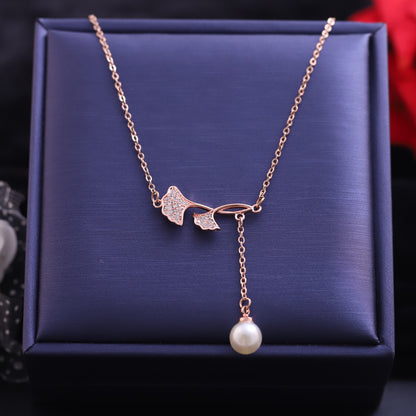 Flower Pearl Charm Gold Plated – Single Layer, Anti-Tarnish, Waterproof, Minimalist Style (GOLD)
