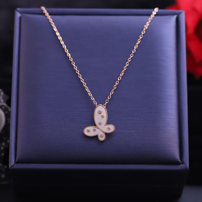 Butterfly Charm AD Stone Gold Plated – Single Layer, Anti-Tarnish, Waterproof, Minimalist Style (GOLD)