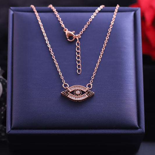 Evil Eye Charm AD Stone Gold Plated – Single Layer, Anti-Tarnish, Waterproof, Minimalist Style (GOLD)