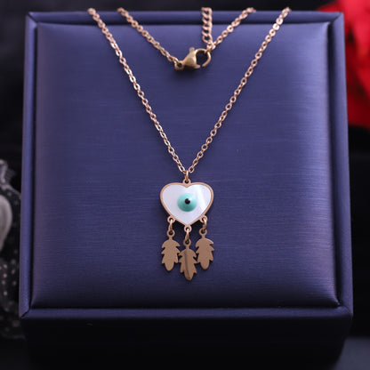Heart Charm Chain Gold Plated – Single Layer, Anti-Tarnish, Waterproof, Minimalist Style (GOLD)