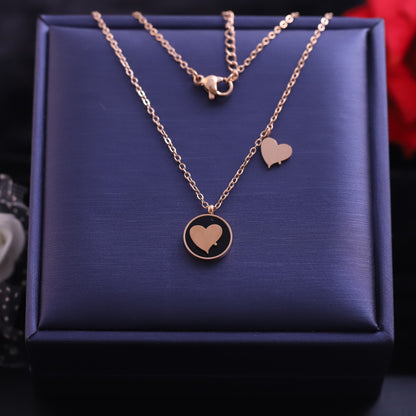 Heart Charm Chain Gold Plated – Single Layer, Anti-Tarnish, Waterproof, Minimalist Style (GOLD)