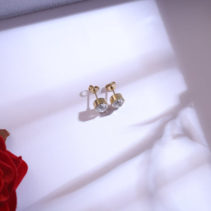 Trendy Snack Chain Stud Earrings Set – 18K Gold Plated, Anti-Tarnish, Waterproof, Everyday Minimalist Jewelry (GOLD)