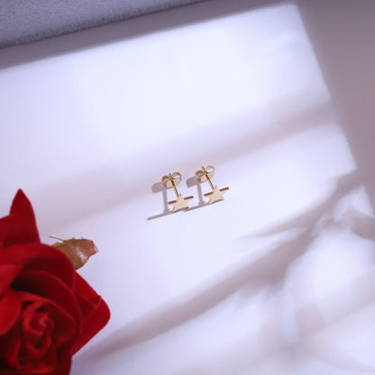 Trendy Charms Chain Stud Earrings Set – Multi Layer, 18K Gold Plated, Anti-Tarnish, Waterproof, Everyday Minimalist Jewelry (GOLD)