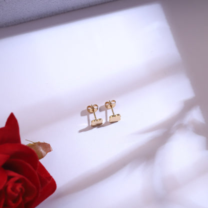 Trendy Flower Charm Snake Chain Stud Earrings Set – 18K Gold Plated, Anti-Tarnish, Waterproof, Everyday Minimalist Jewelry (GOLD)