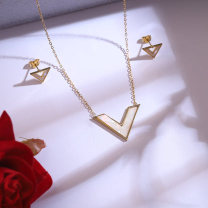 Trendy Charm Chain Stud Set – 18K Gold Plated, Anti-Tarnish, Waterproof, Everyday Minimalist Jewelry (GOLD)
