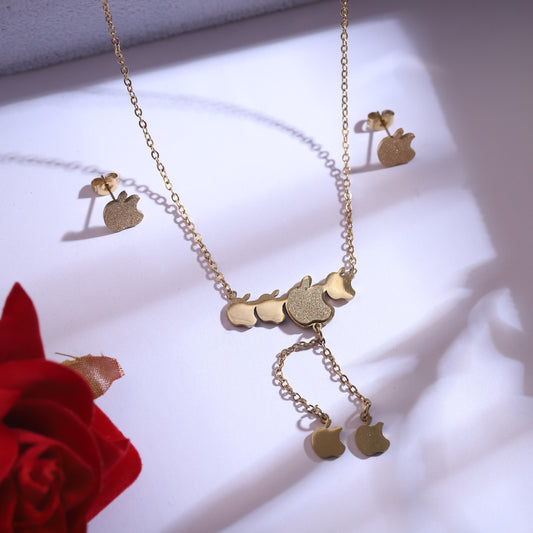 Trendy Charm Chain Stud Set – 18K Gold Plated, Anti-Tarnish, Waterproof, Everyday Minimalist Jewelry (GOLD)