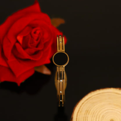 Gold-Plated Stainless Steel Bracelet – Openable, Unisex & Skin-Friendly (GOLD)