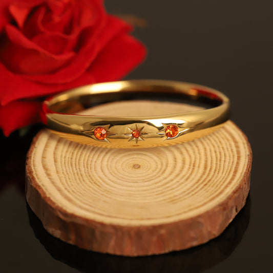 Gold-Plated Stainless Steel Bracelet – Openable, Unisex & Skin-Friendly (GOLD)