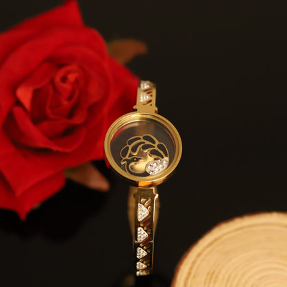 Gold-Plated Locket Bracelet  – Anti-Tarnish & Skin-Friendly (GOLD)