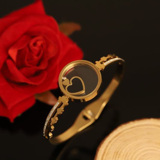 Gold-Plated Locket Bracelet  – Anti-Tarnish & Skin-Friendly (GOLD)