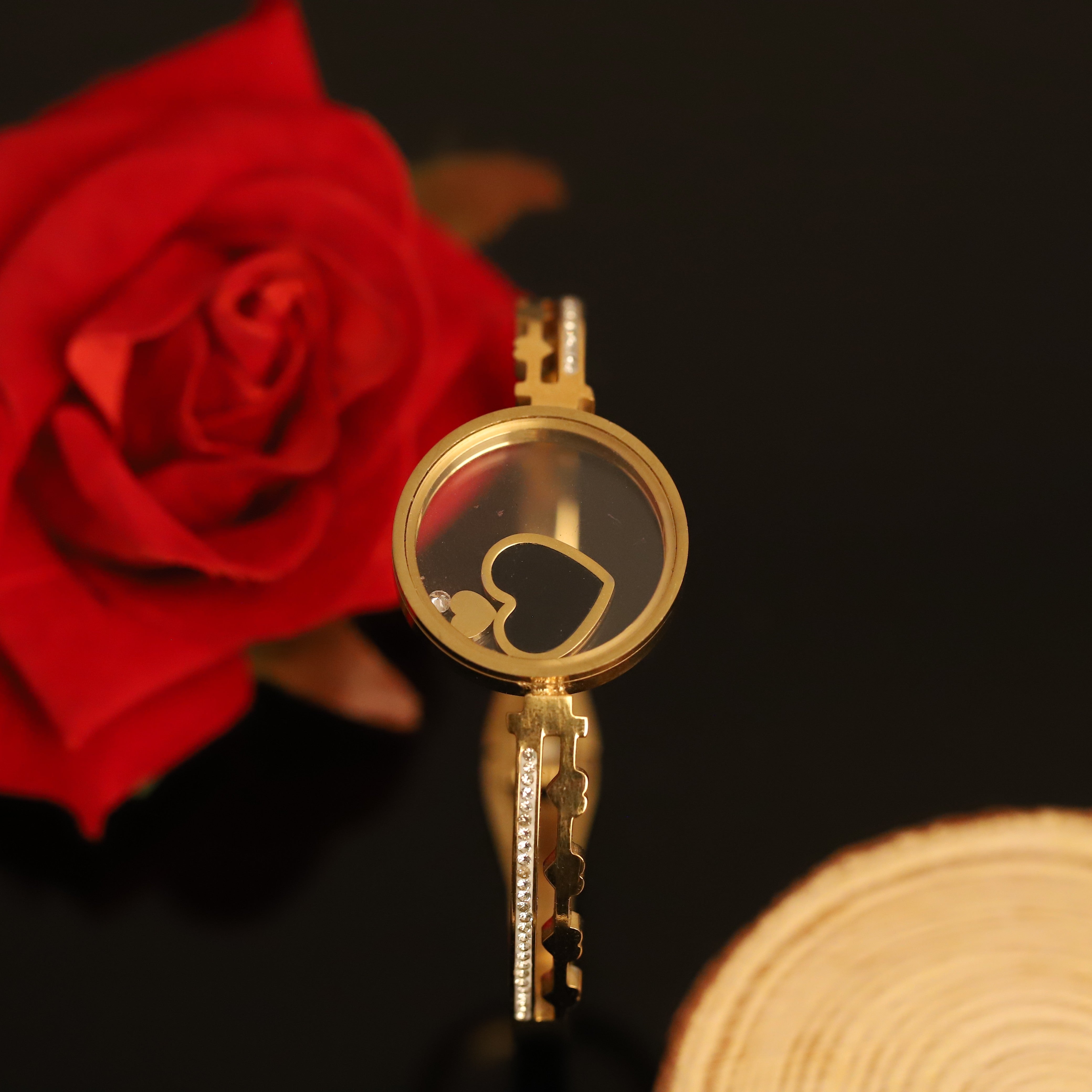 Gold-Plated Locket Bracelet  – Anti-Tarnish & Skin-Friendly (GOLD)