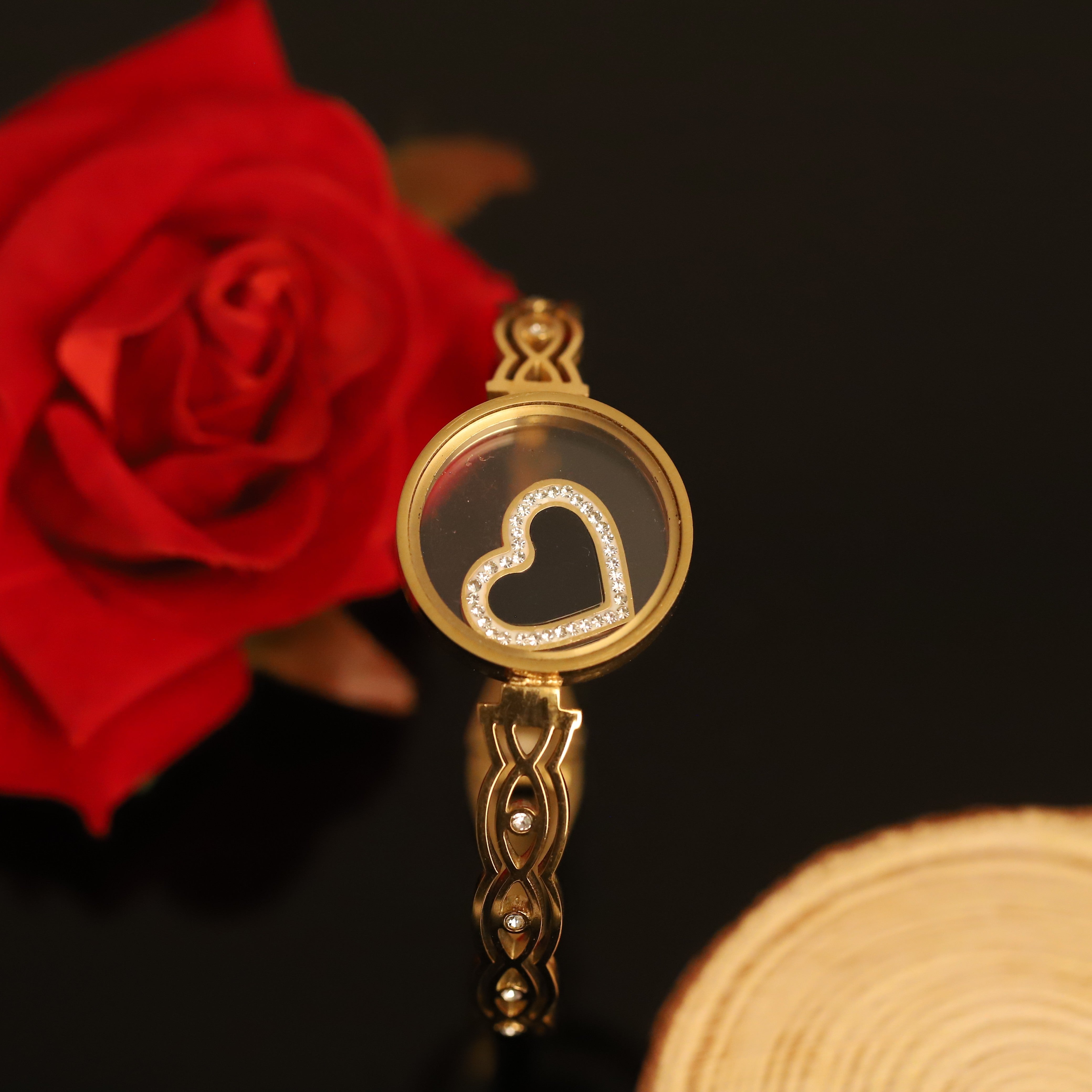 Gold-Plated Locket Bracelet  – Anti-Tarnish & Skin-Friendly (GOLD)