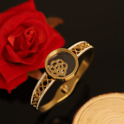 Gold-Plated Locket Bracelet  – Anti-Tarnish & Skin-Friendly (GOLD)