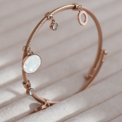 Gold-Plated Adjustable Bracelet – Anti-Tarnish & Skin-Friendly (ROSE GOLD)