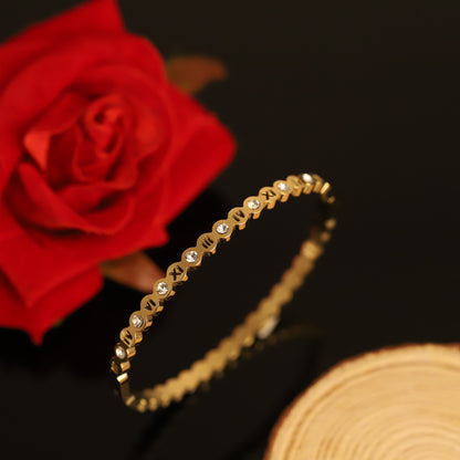 Gold-Plated Stainless Steel Lock Bracelet – Openable, Unisex & Skin-Friendly (GOLD)