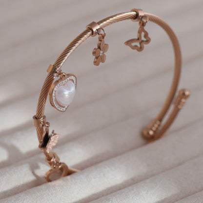 Gold-Plated Adjustable Bracelet – Anti-Tarnish & Skin-Friendly (ROSE GOLD)