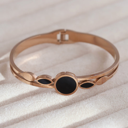 Gold-Plated Cuff Bracelet – Anti-Tarnish & Skin-Friendly (ROSE GOLD)