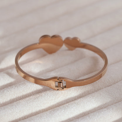 Gold-Plated Cuff Bracelet – Anti-Tarnish & Skin-Friendly (ROSE GOLD)