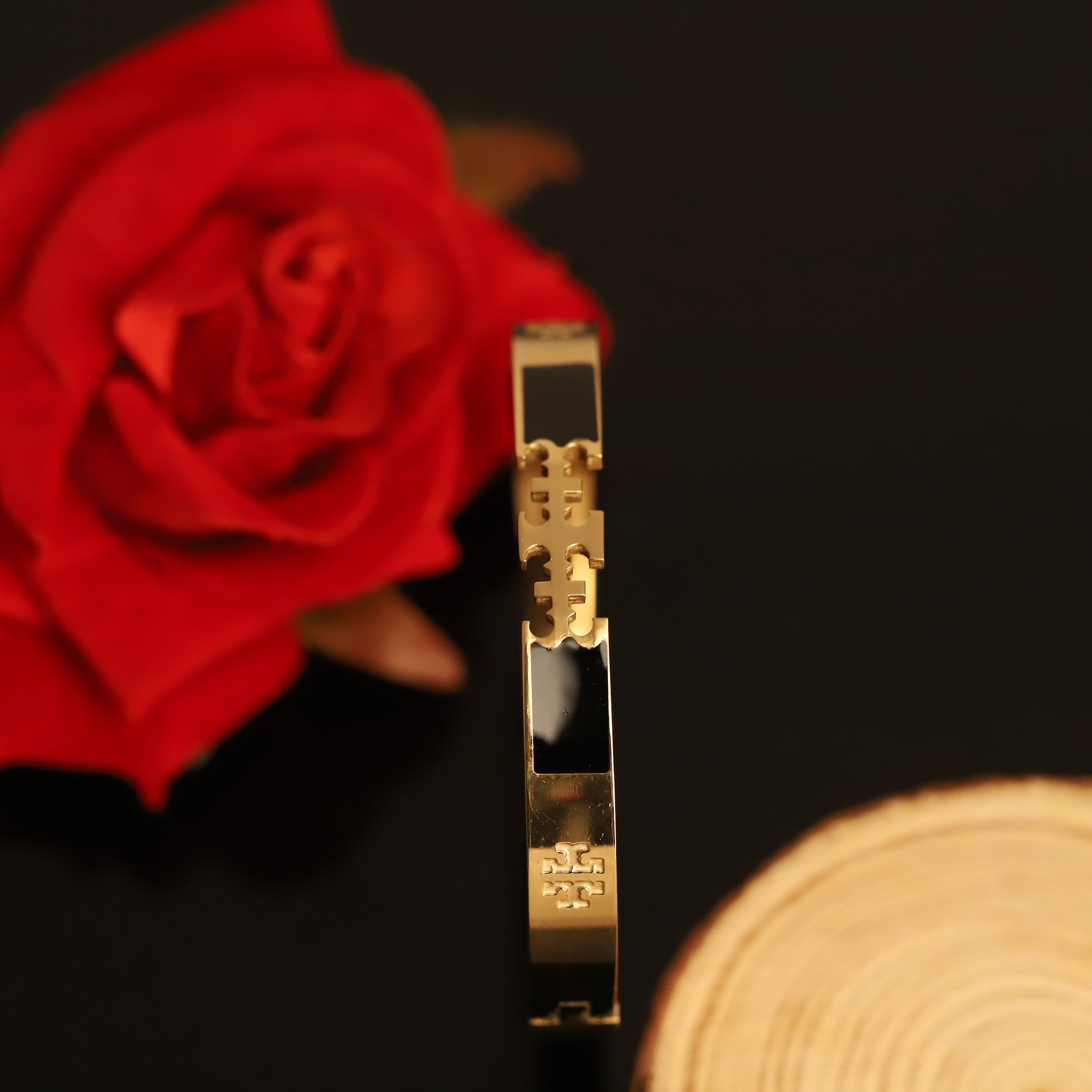 Gold-Plated Stainless Steel Lock Bracelet – Anti-Tarnish Jewelry for Women & Girls (GOLD)