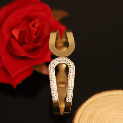 Gold-Plated Stainless Steel Bracelet – Openable, Unisex & Skin-Friendly (GOLD)