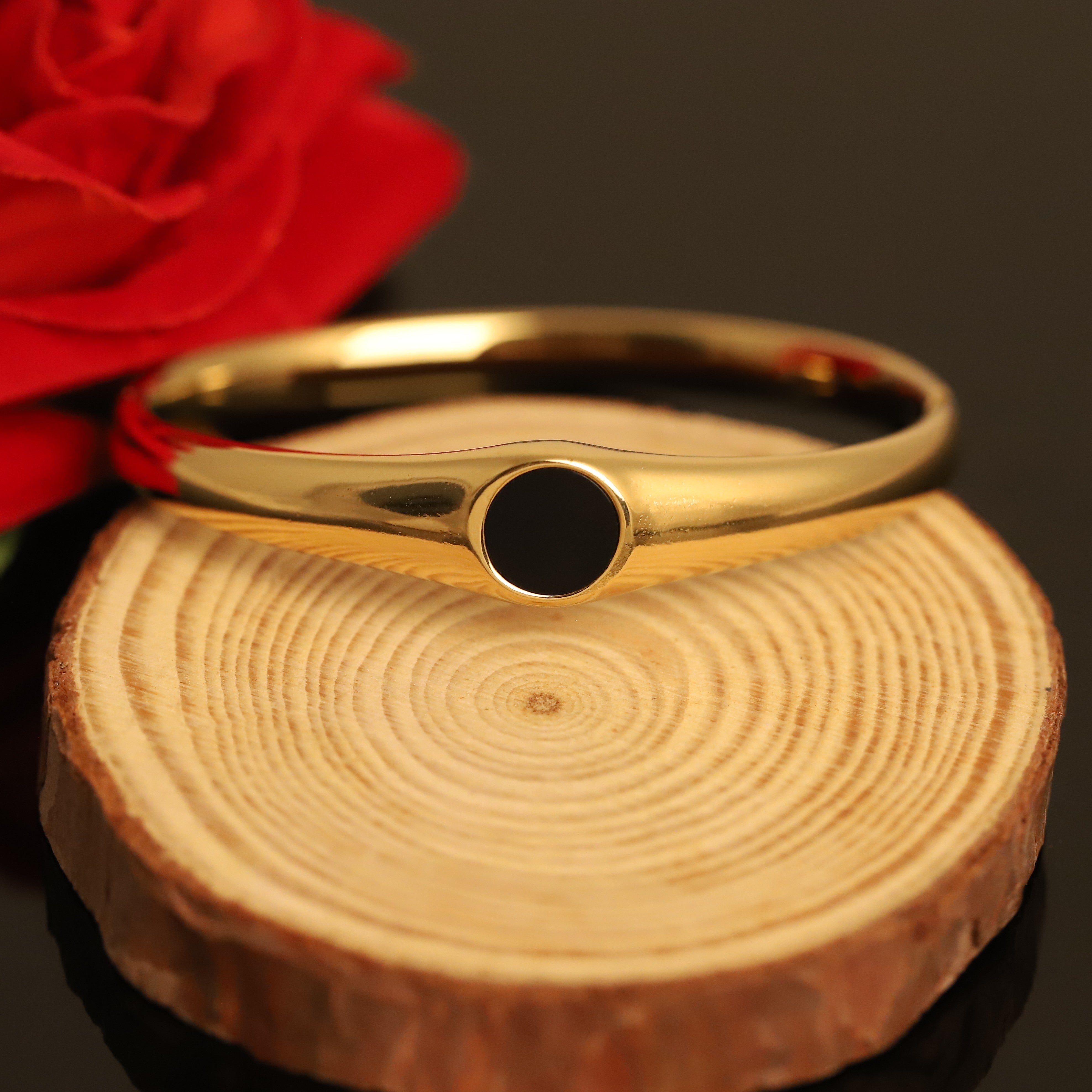 Gold-Plated Stainless Steel Lock Bracelet – Anti-Tarnish Jewelry for Women & Girls (GOLD)