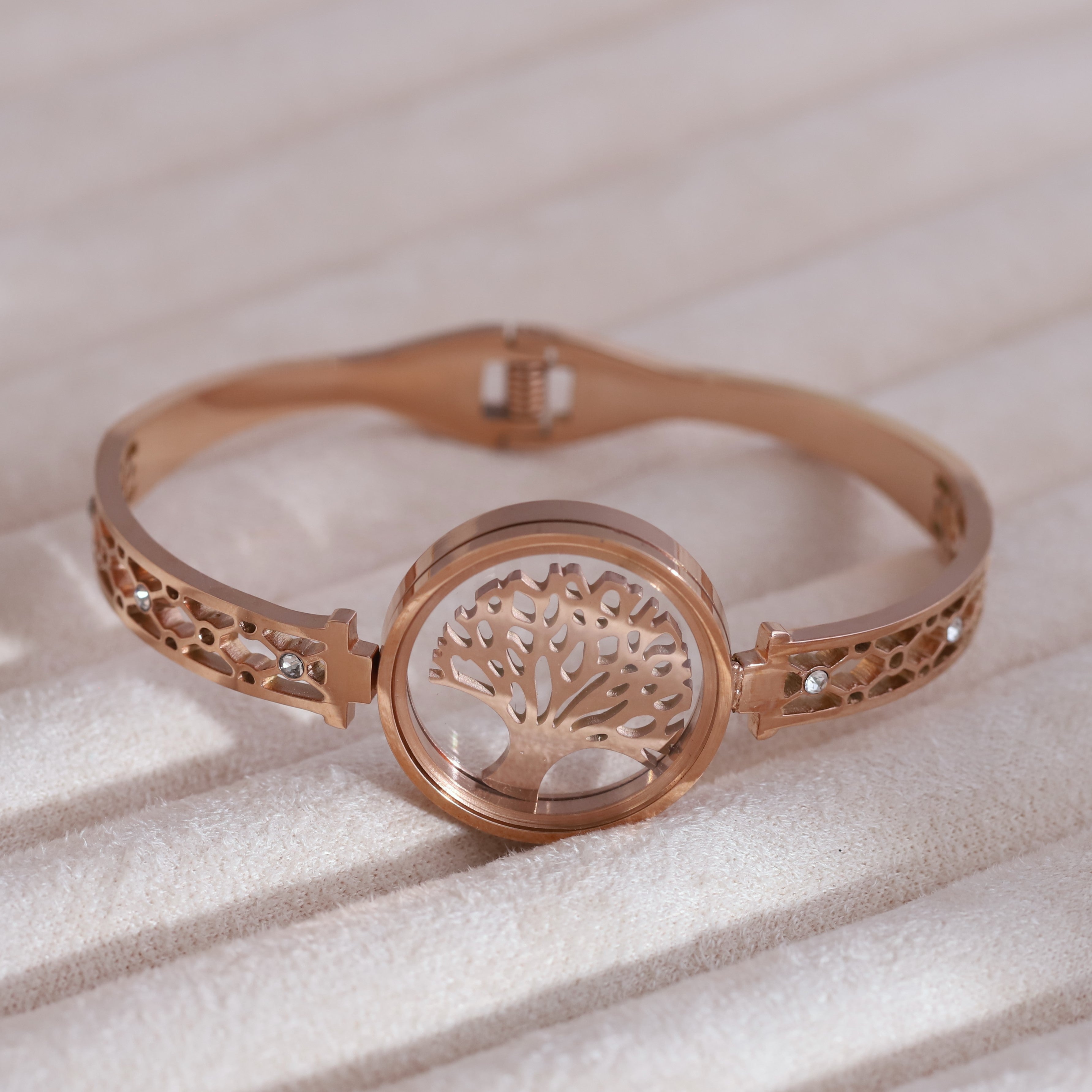 Gold-Plated Locket Bracelet  – Anti-Tarnish & Skin-Friendly (ROSE GOLD)