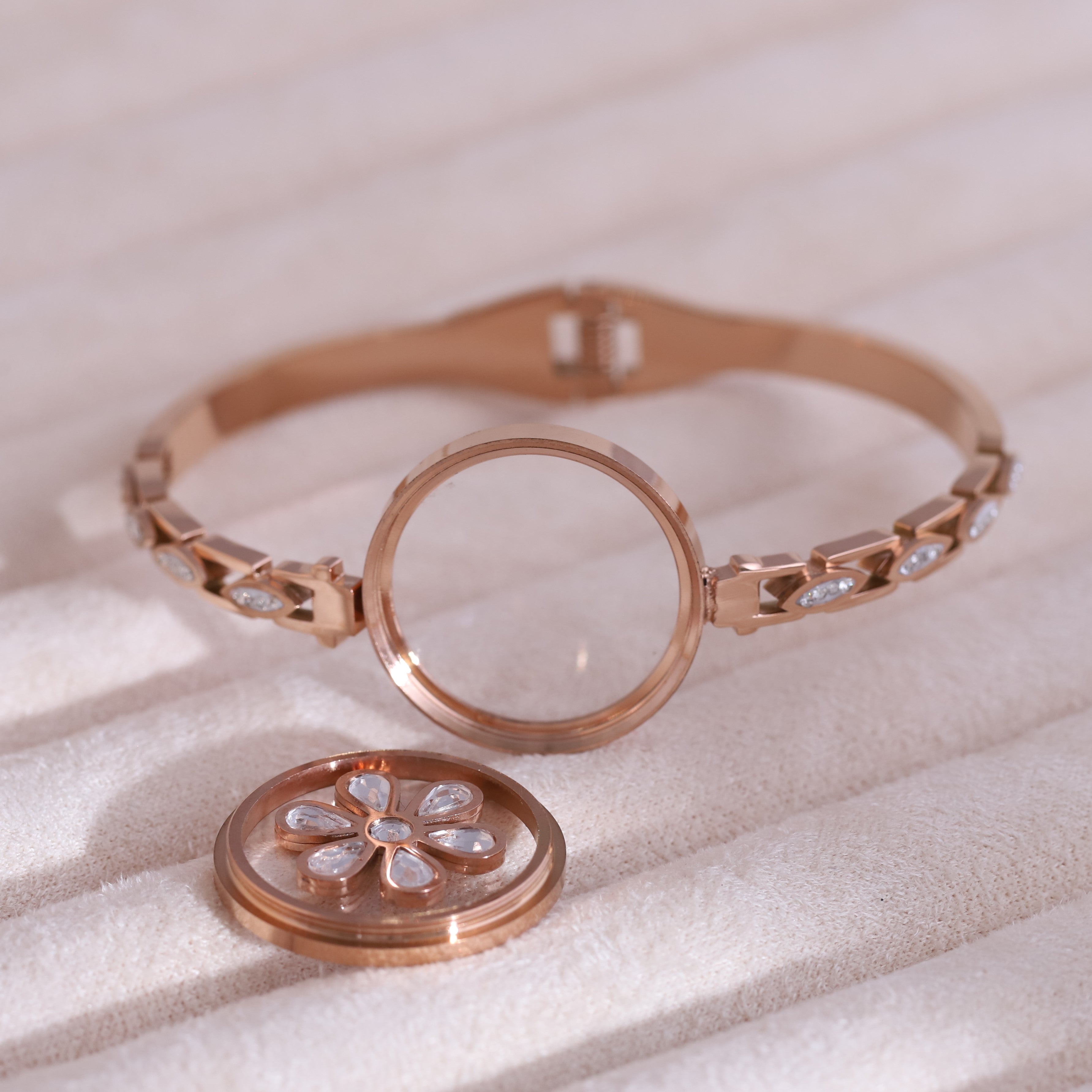 Gold-Plated Locket Bracelet  – Anti-Tarnish & Skin-Friendly (ROSE GOLD)