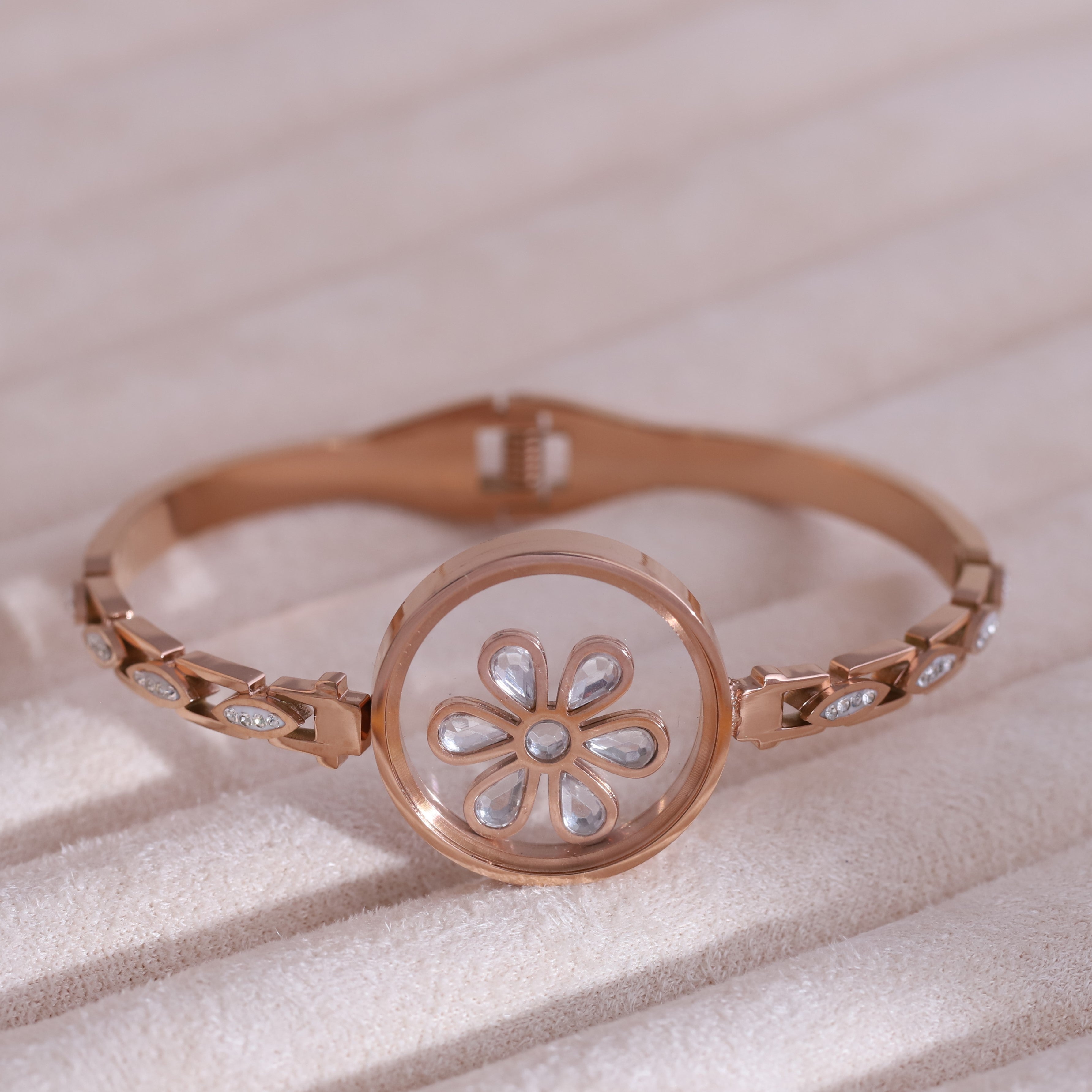 Gold-Plated Locket Bracelet  – Anti-Tarnish & Skin-Friendly (ROSE GOLD)