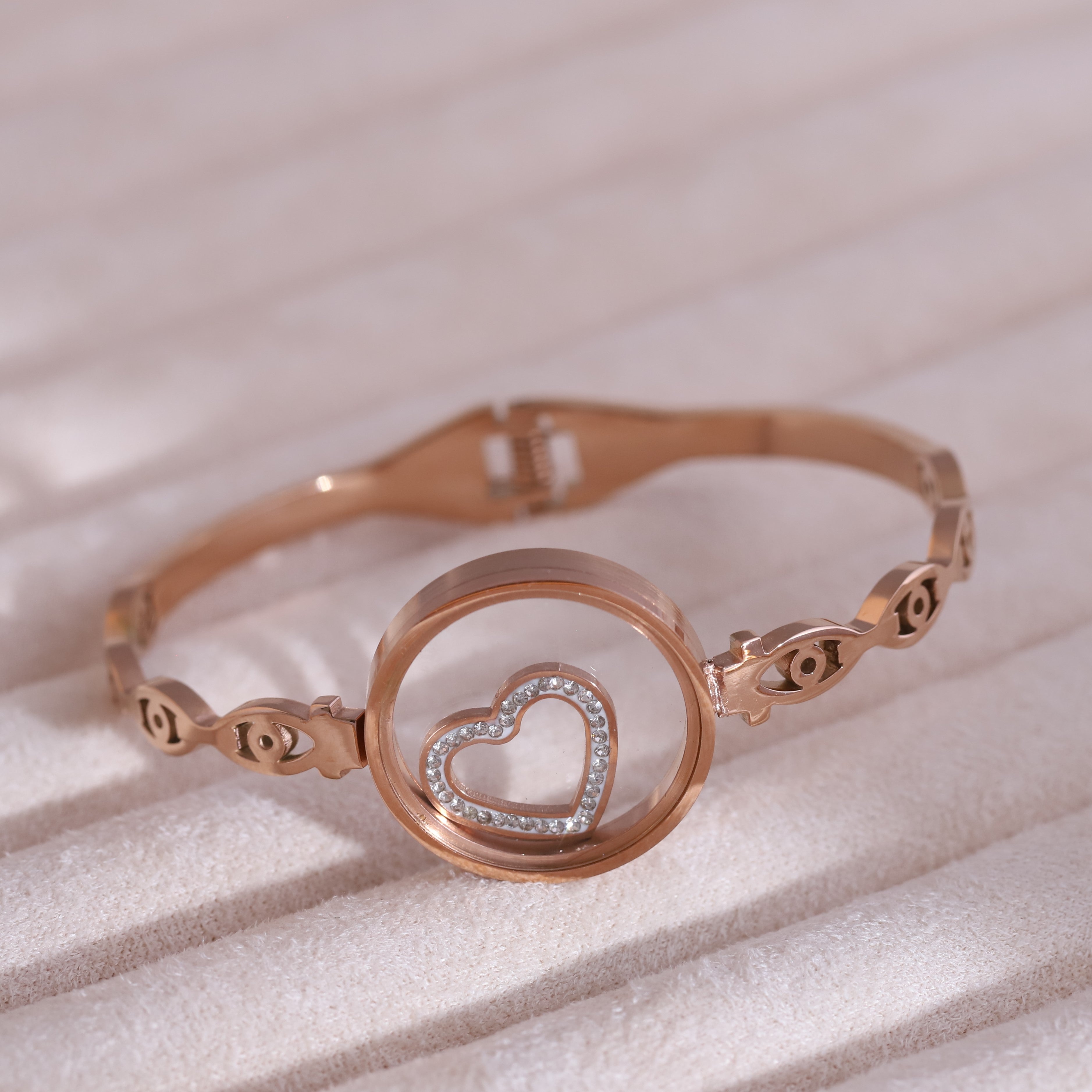 Gold-Plated Locket Bracelet  – Anti-Tarnish & Skin-Friendly (ROSE GOLD)