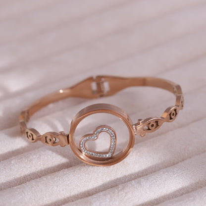Gold-Plated Locket Bracelet  – Anti-Tarnish & Skin-Friendly (ROSE GOLD)