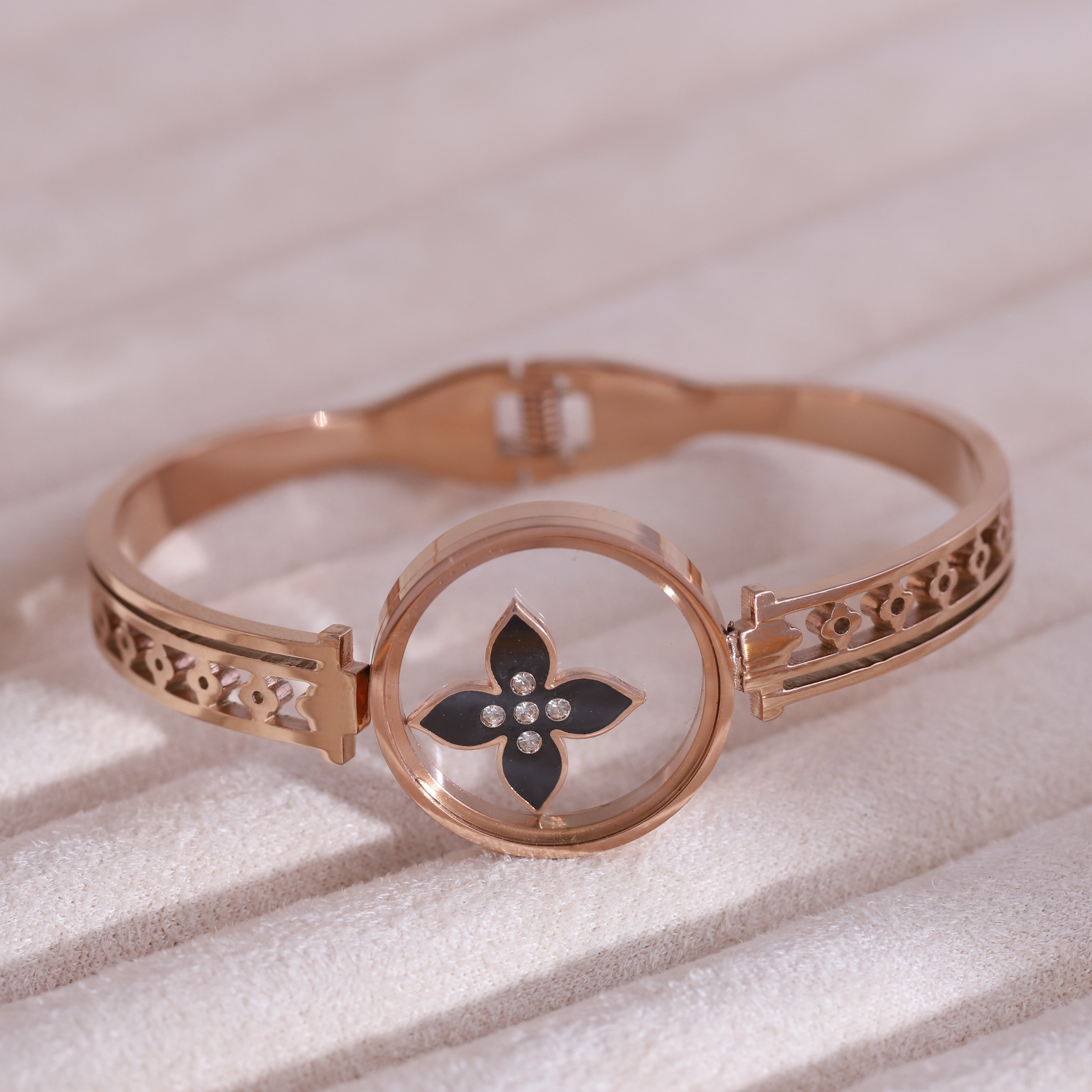 Gold-Plated Locket Bracelet  – Anti-Tarnish & Skin-Friendly (ROSE GOLD)
