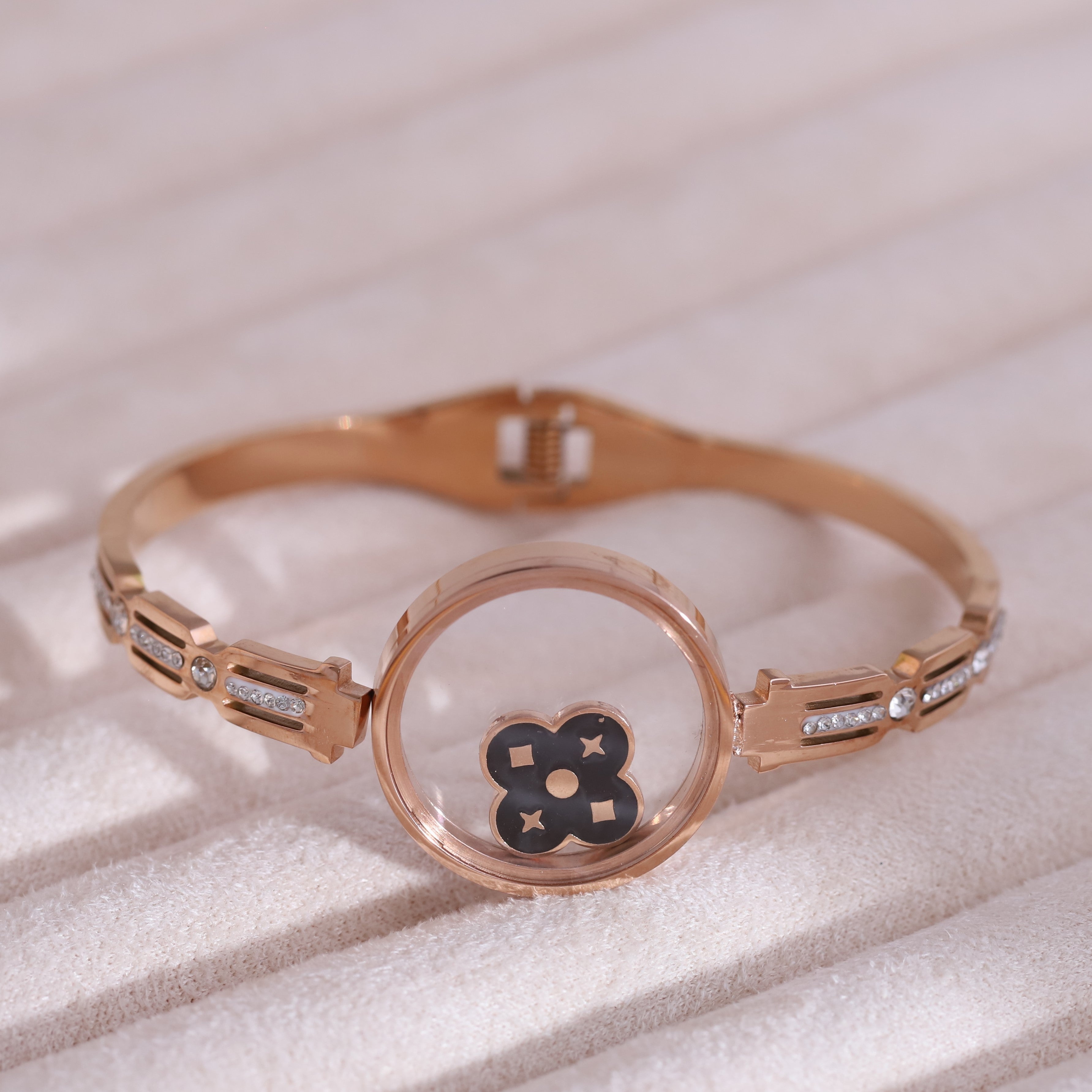 Gold-Plated Locket Bracelet  – Anti-Tarnish & Skin-Friendly (ROSE GOLD)