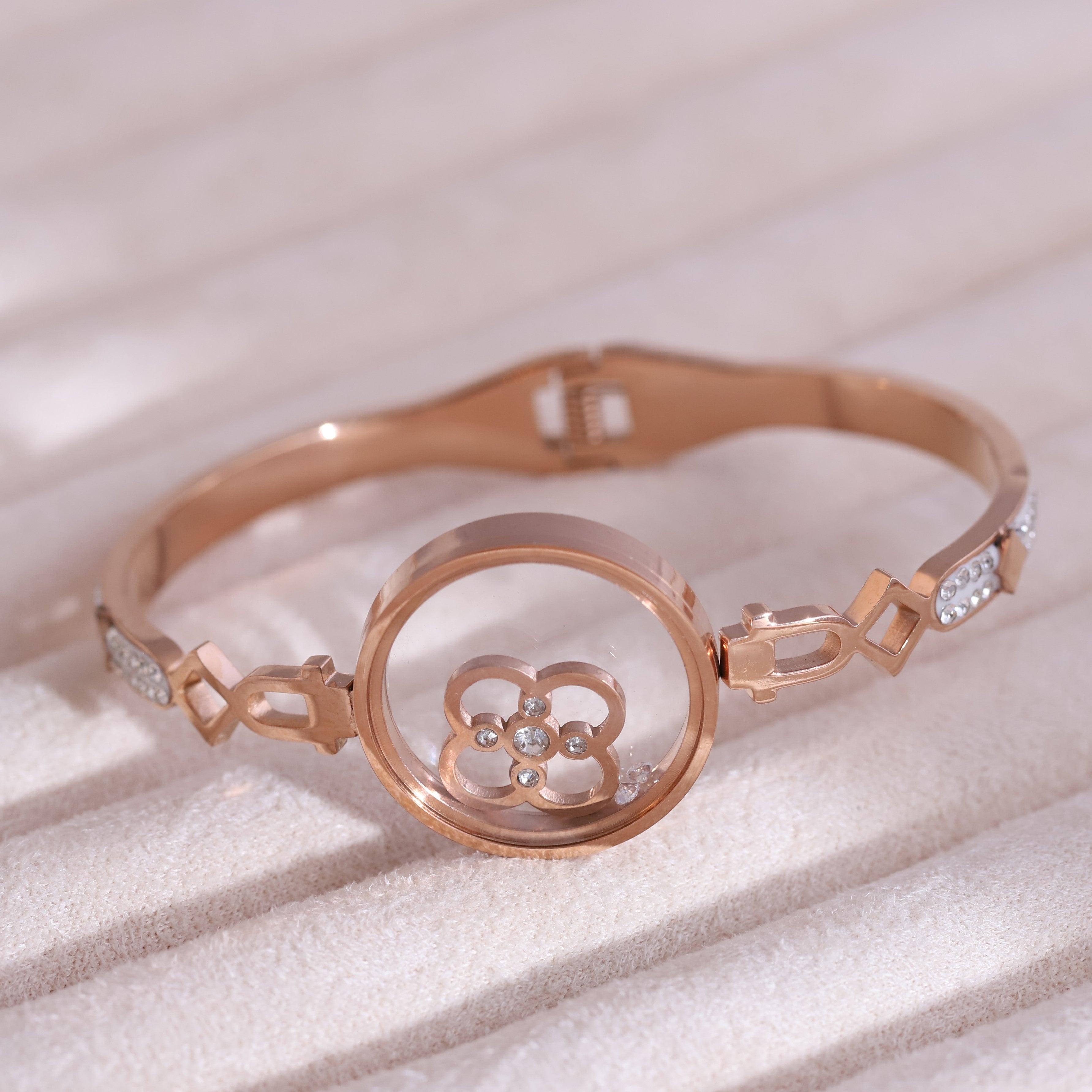 Gold-Plated Locket Bracelet  – Anti-Tarnish & Skin-Friendly (ROSE GOLD)