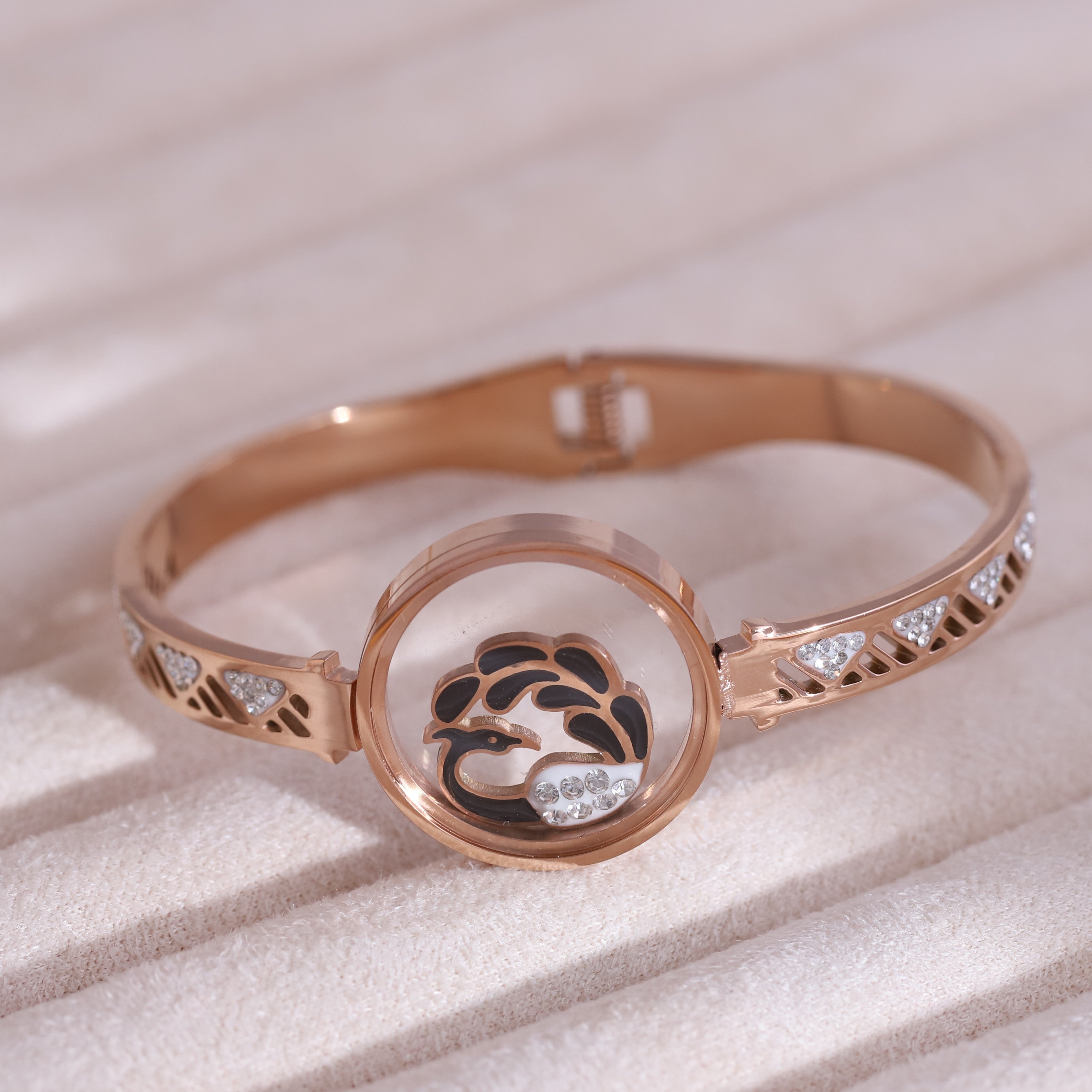 Gold-Plated Locket Bracelet  – Anti-Tarnish & Skin-Friendly (ROSE GOLD)