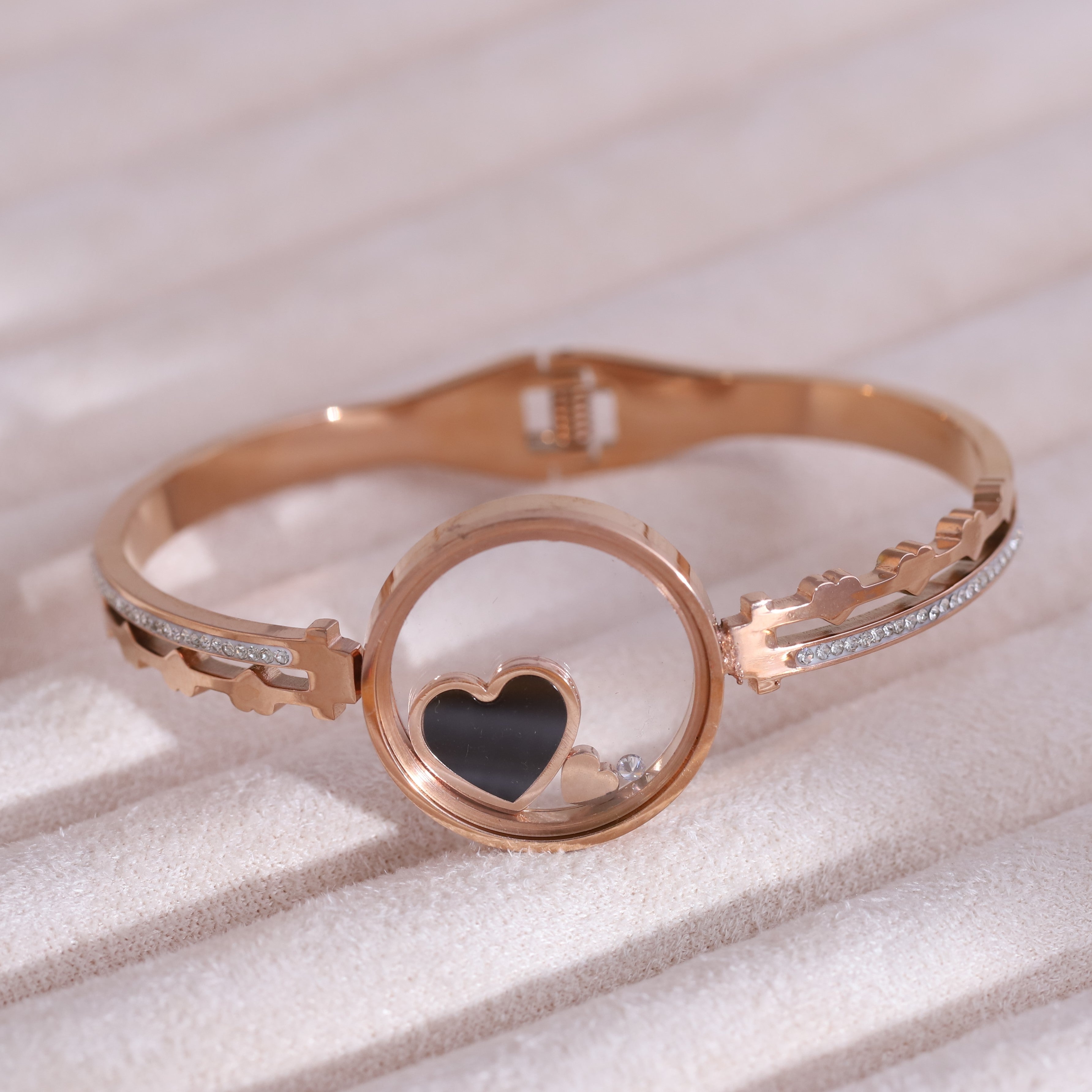 Gold-Plated Locket Bracelet  – Anti-Tarnish & Skin-Friendly (ROSE GOLD)