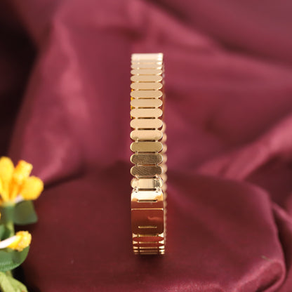 Gold-Plated Stainless Steel Bracelet – Openable, Unisex & Skin-Friendly (GOLD)