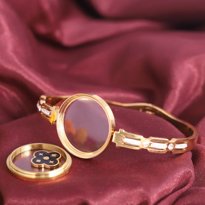 Gold-Plated Locket Bracelet – Anti-Tarnish & Skin-Friendly (GOLD)
